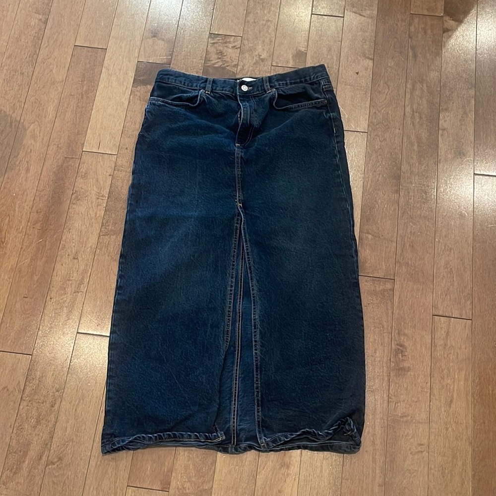 Zara maxi denim skirt
